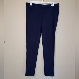 Crown & Ivy navy blue thick leggings large women’s pull on pants trousers